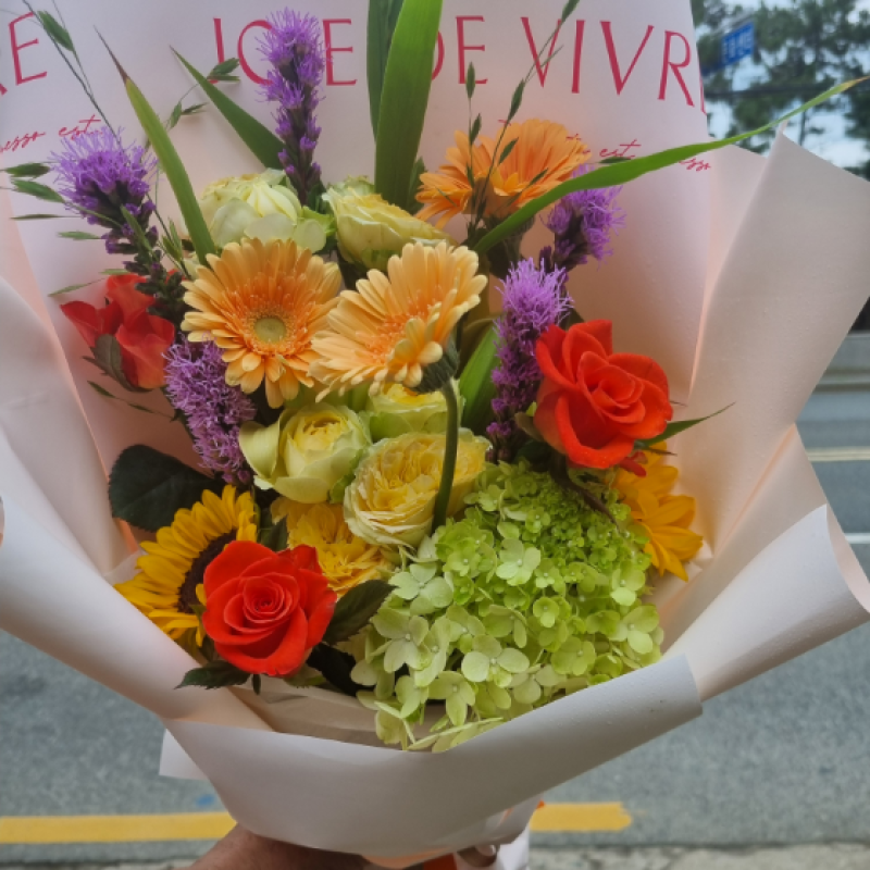 해바라기오렌지 꽃다발 이미지 2