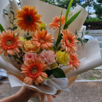 미니큐어 오렌지 꽃다발 썸네일 2